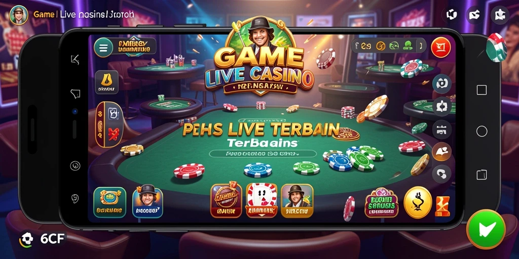 Tampilan gameplay Live Casino yang seru dan mendebarkan di 6CF.