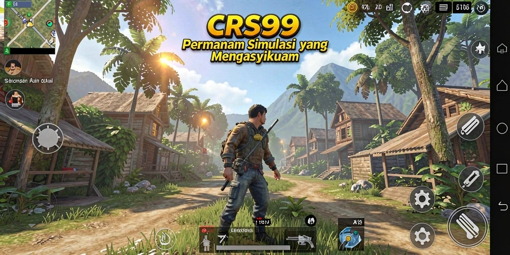 Screenshot gameplay CRS99 yang menampilkan interaksi dalam simulasi.