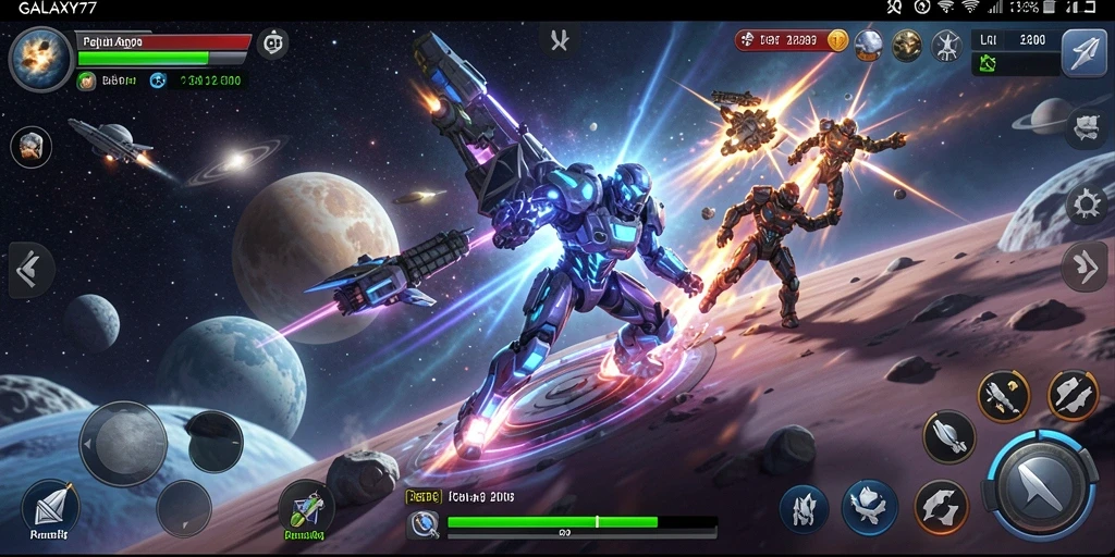 Tampilan seru dari gameplay GALAXY77 yang penuh aksi.