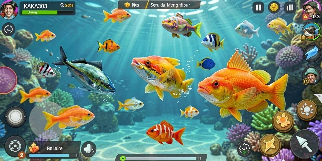 Tampilan gameplay KAKA303 yang menarik dan penuh warna.