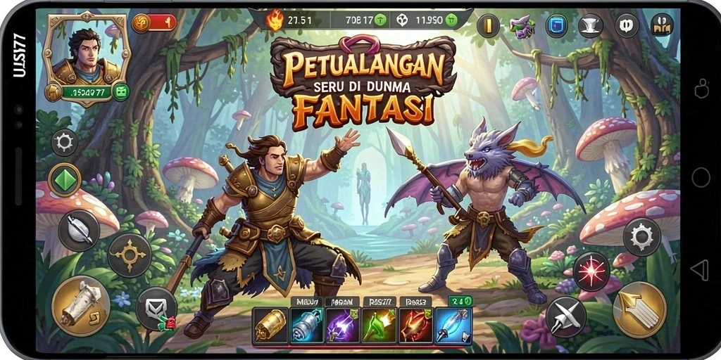 Tampilan gameplay LUSA777 yang mendebarkan di dunia fantasi.