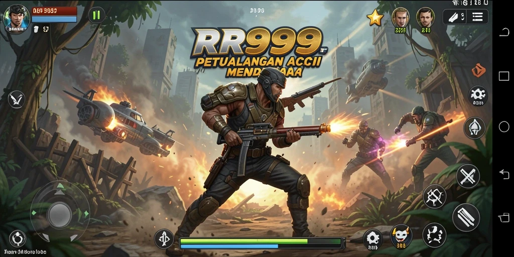Tampilan gameplay RR999 yang mendebarkan dan penuh aksi.