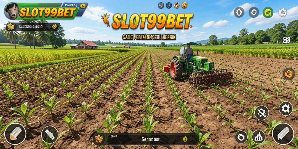 Screenshot yang menunjukkan gameplay menarik dan strategi bertani di SLOT99BET.