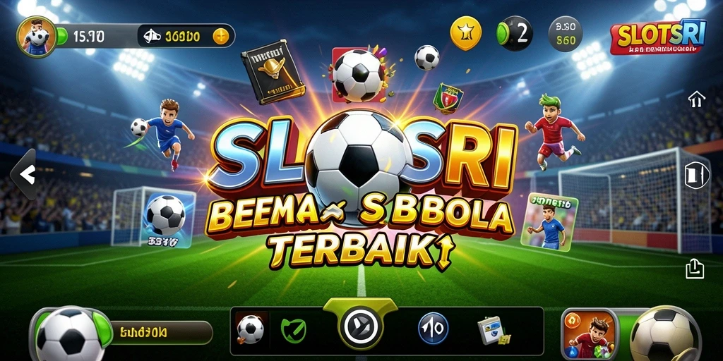Tampilan gameplay menarik dengan tema sepak bola yang mendebarkan.