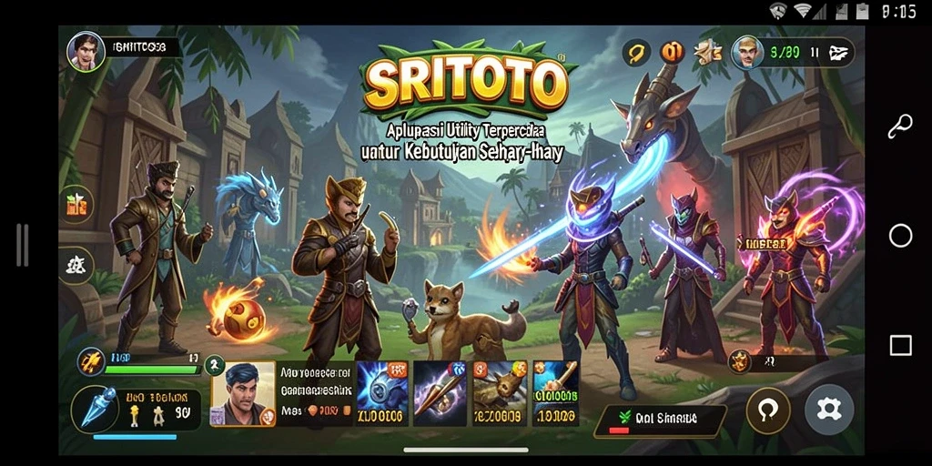Screenshot utama SRITOTO menampilkan antarmuka aplikasi yang ramah pengguna.