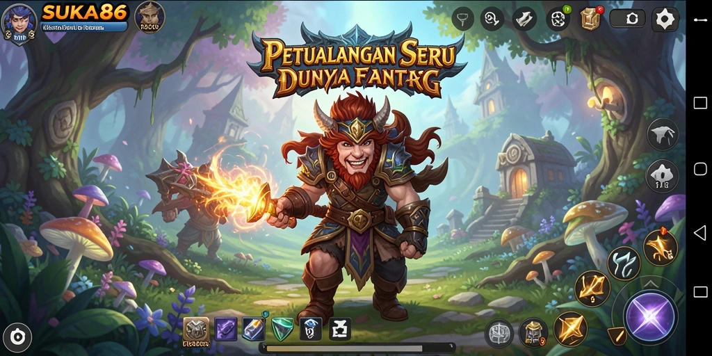 Screenshot gameplay SUKA86 yang menampilkan pertarungan seru dan karakter heroik.