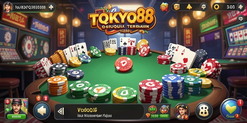 Tampilan gameplay seru dalam permainan QiuQiu TOKYO88.